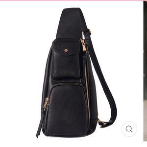 Poppy and peonies cross body bag